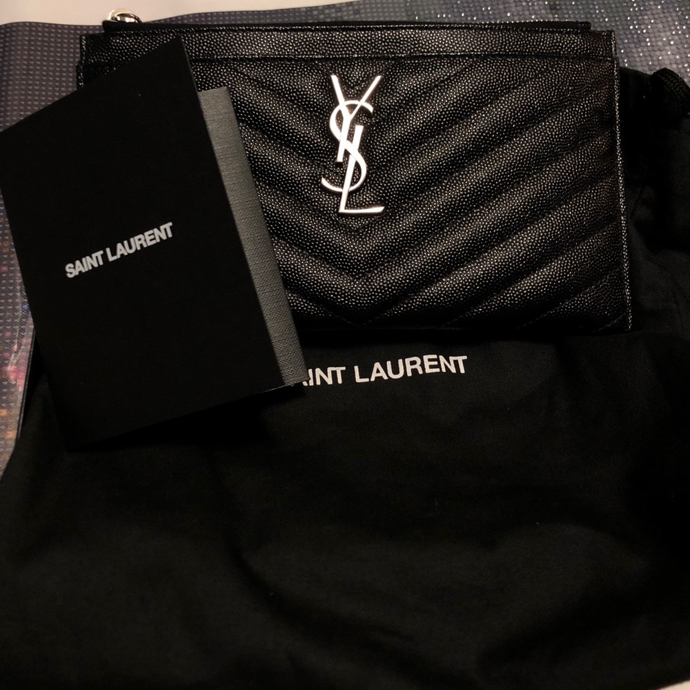 Saint Laurent Monogram Bill Pouch